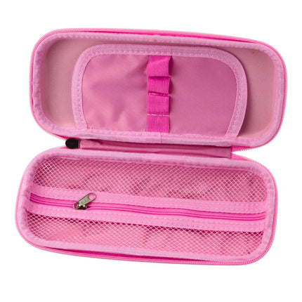 Rožinė vienaragio standi mokyklinė pieštukinė 22,5x10 cm