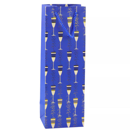 Dovanų maišelis buteliui su akinių motyvu, 36 x 12 x 10 cm