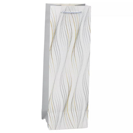 Dovanų maišelis buteliui "Žėrinčios bangos", 35 x 12 x 9 cm