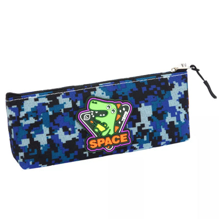 Pieštukinė Dėklas Kosmoso Dinozauras Pikseliai Mėlyna 20x8cm