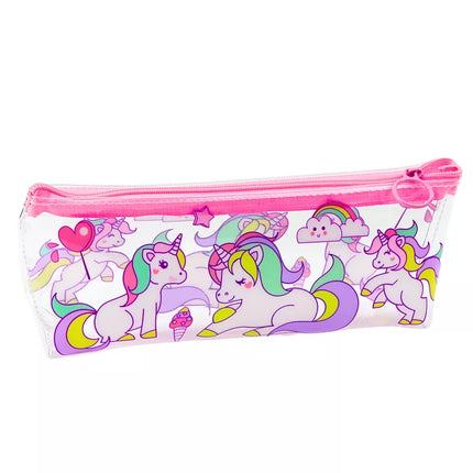 Pieštukinė mokyklinė skaidri Vienaragiai 20 x 8,5 x 4 cm