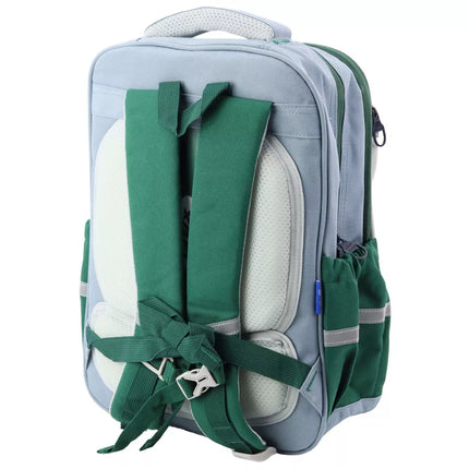 Kuprinė su dinozaurų atvaizdais ir penalas, pilka, 16 l