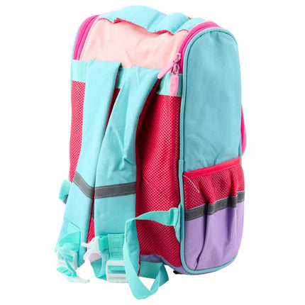 Mokyklinė kuprinė su baltu katinu ir paukščio pakabuku, 21 l