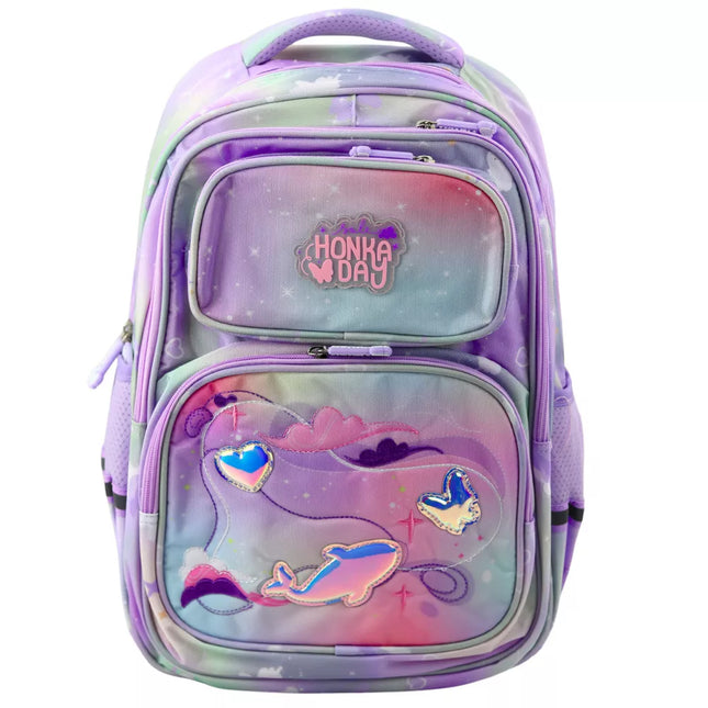 Mokyklos kuprinė su krūtinės dirželiu, pastelinės spalvos, 20L