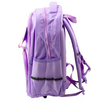 Mokyklinė kuprinė su baltu katinu, krūtinės dirželiu, violetinė, 20L