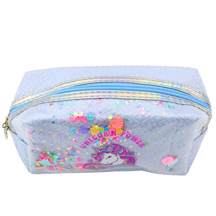 Pieštukinė su galvos juosta „Vienaragis“, konfeti, mėlyna, 20 cm