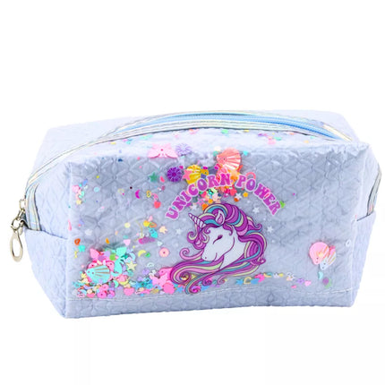 Pieštukinė su galvos juosta „Vienaragis“, konfeti, mėlyna, 20 cm