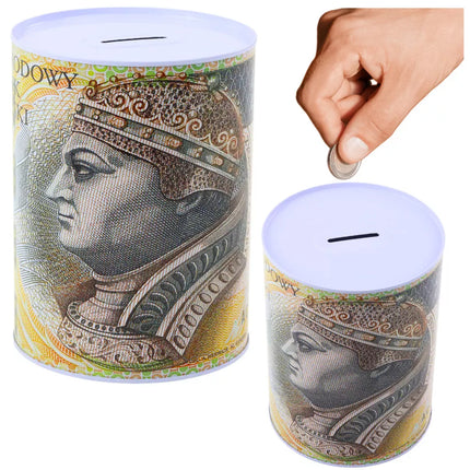 Taupyklė, metalinė dėžutė, 200 zlotų banknotas, 16x12 cm