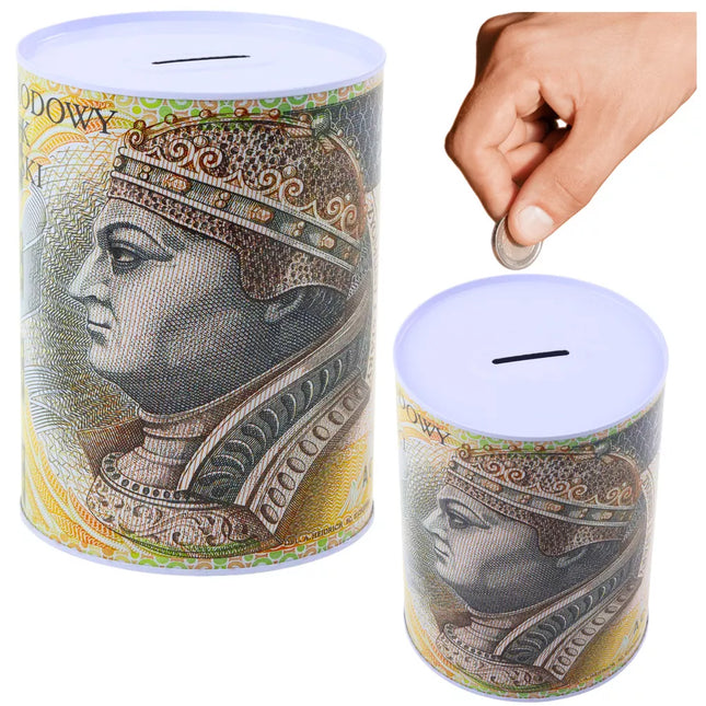 Taupyklė, metalinė dėžutė, 200 zlotų banknotas, 16x12 cm