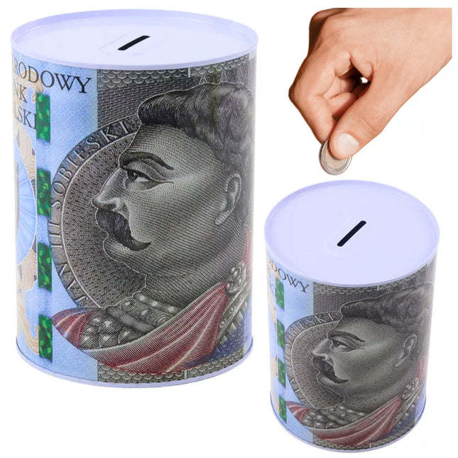 Taupyklė Metalinė dėžutė 500 zlotų banknotas 16x12cm