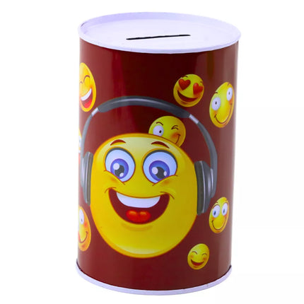 Metalinė taupyklė „Emocijos“, mėlyna/ruda, 13 x 8 cm