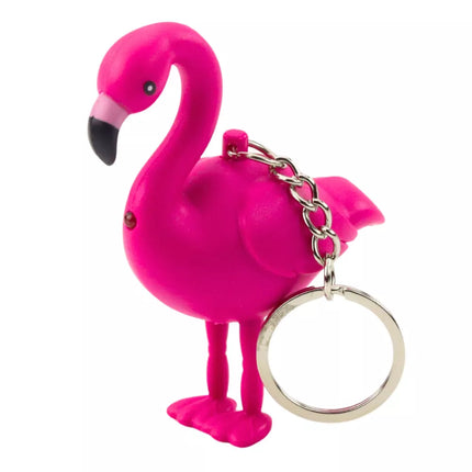 Flamingo kuprinės pakabukas su LED ir garsu, rožinis