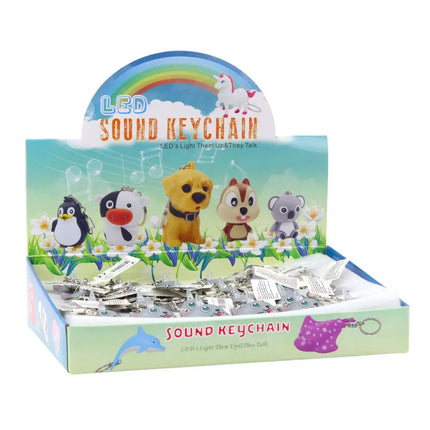 Kuprinė Raktų pakabukas Kačiukas Vienaragis Ragų LED Garsas Pilka