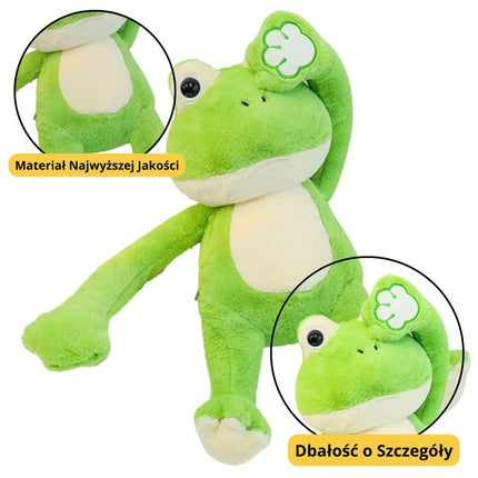 Pliušinis žaislas varlė su magnetais žalias 23 cm