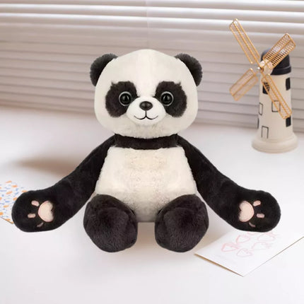 Pliušinis talismanas, mielas žaislas panda su magnetais, 23 cm
