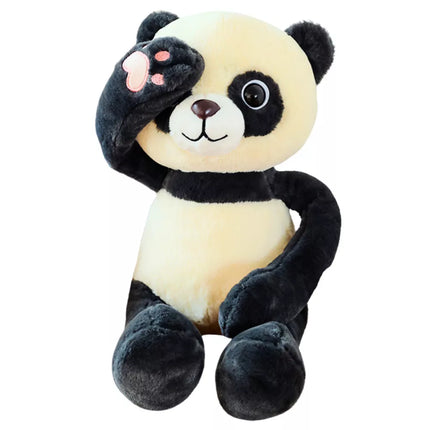 Pliušinis talismanas, mielas žaislas panda su magnetais, 23 cm