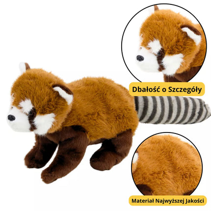 Pliušinis talismanas, mielas žaislas Panda raudonas 45cm