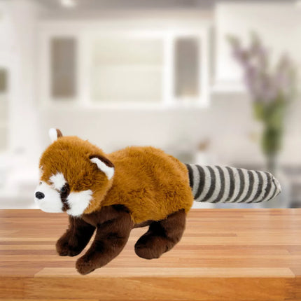 Pliušinis talismanas, mielas žaislas Panda raudonas 45cm