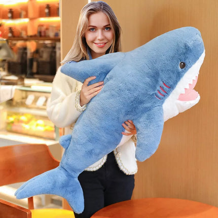 Pliušinis Jūros Pabaisos Žaislas Ryklys Mėlynas 56cm