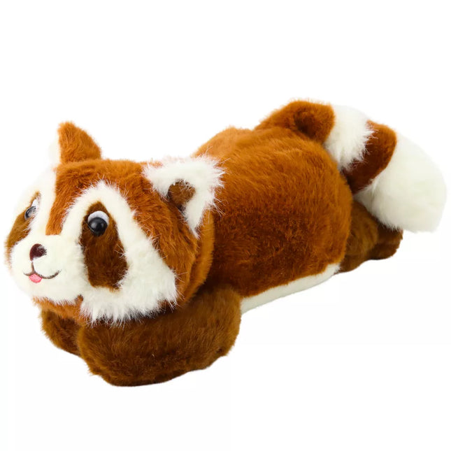 Pliušinis žaislas meškėnas rudas gulintis 30 cm