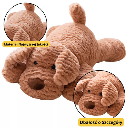 Pliušinis Maskotas Žaislinis Šuo Smėlio Spalvos 30cm