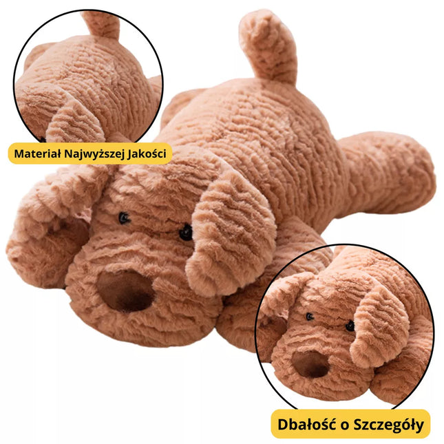 Pliušinis Maskotas Žaislinis Šuo Smėlio Spalvos 30cm