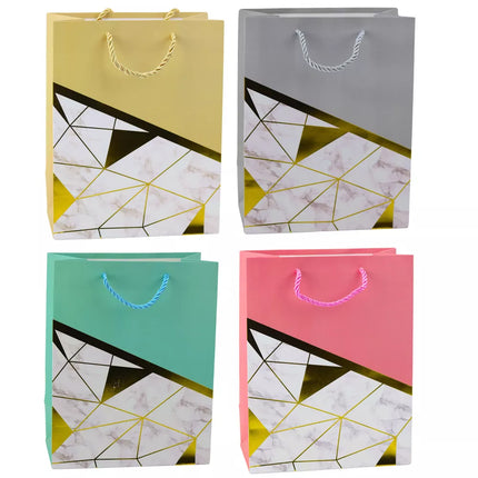 Dovanų maišelis „Geometric Patterns Marble“, 23 x 18 x 10,5 cm