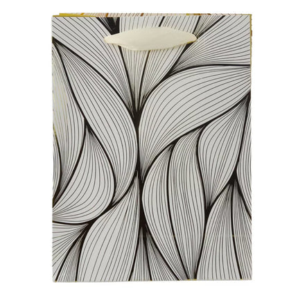 Dovanų maišelis su banguotu auksiniu raštu, įvairių spalvų, 23 x 18 x 10 cm