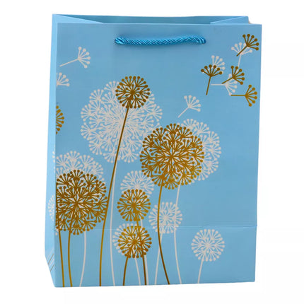 Dovanų maišelis "Kiaulpienės", aukso elementai, 23 x 18 x 10,5 cm