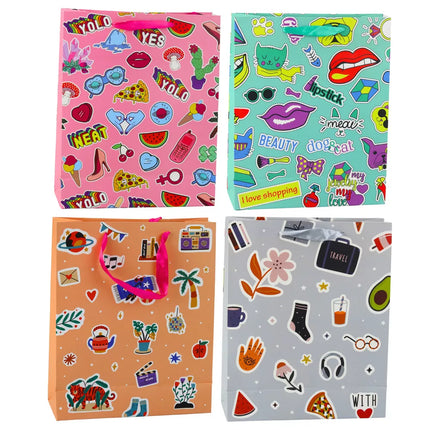 Dovanų maišelių lipdukai, spalvoti antspaudai, 32 x 26 x 12 cm