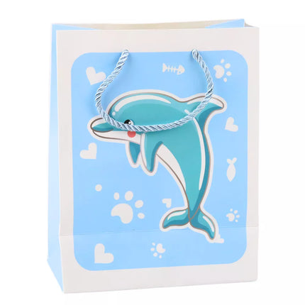 Dovanų maišelis 3D gyvūnai pastelinės spalvos 23 x 18 x 10 cm