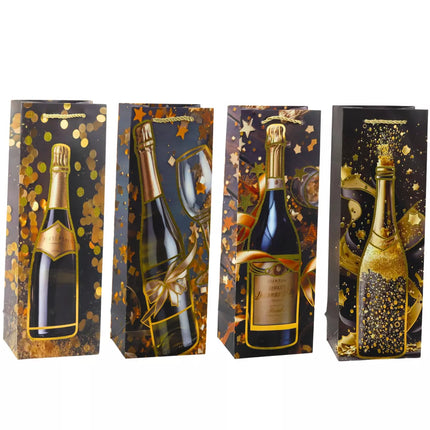 Popierinis maišelis vyno buteliui, šampanui, 35 x 12 x 9 cm