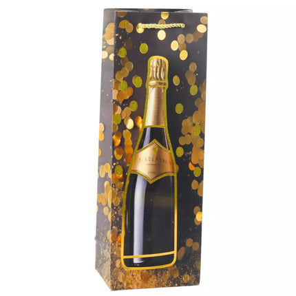Popierinis maišelis vyno buteliui, šampanui, 35 x 12 x 9 cm