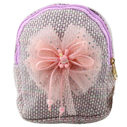 Vaikiška kuprinė pynimo lankelis zuikutis violetinė 21cm 2L