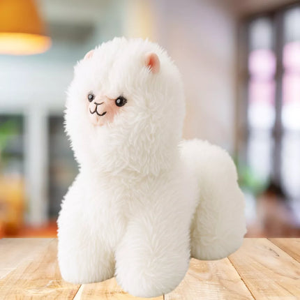 Minkštas žaislas, pliušinis žaislas, lama, balta, 40 x 40cm