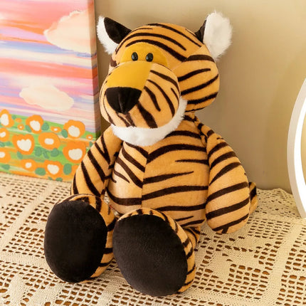 Pliušinis talismanas, minkštas žaislas tigras, oranžinis dryžuotas, 23 cm