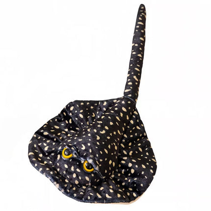 Pliušinis dygliuotasis rajos talismanas, juodas, taškuotas, 50 cm