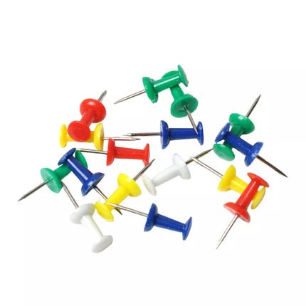 Spalvotų segtukų rinkinys kamštinėms lentoms, biurui ir mokyklai, 40 vnt.