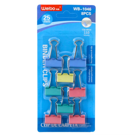 8 vnt. spalvotų sąvaržėlių, 25 mm