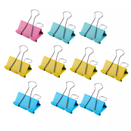 10 vnt. spalvotų sąvaržėlių 19 mm