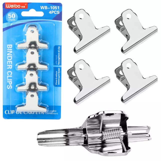 4 metalinių sąvaržėlių rinkinys 50 mm