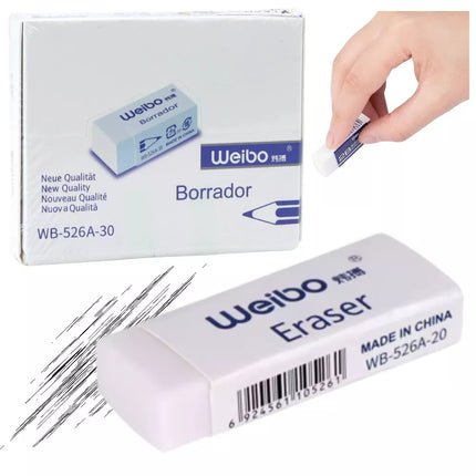 Baltas mokyklinis trintukas WB-526A -30 4cm