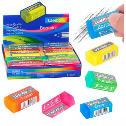 Mokyklinis Biuro Spalvotas Trintukas WB-3486-20 6cm Mišinys