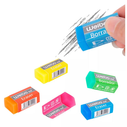 Mokyklinis Biuro Spalvotas Trintukas WB-3486-20 6cm Mišinys