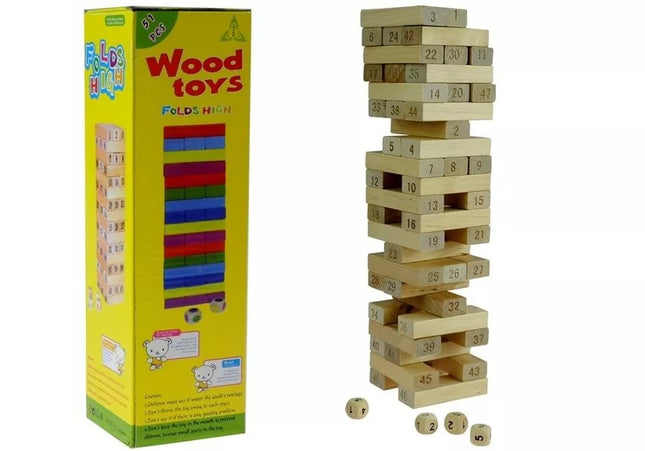 Jenga žaidimas – medinis bokštas, kurio negalima sugriauti!