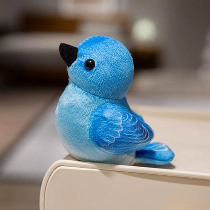 Mažas pliušinis paukštis, zylė, alksninukas, 10 cm