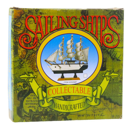 Kolekcinis dekoratyvinis piratinis burlaivis, juodas, 20x20cm