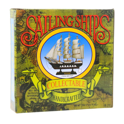 Kolekcionuojamas dekoratyvinis raudonas burlaivio modelis 24x23cm