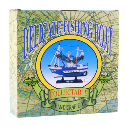 Kolekcionuojamas modelinis žvejybinis laivas "Flying Lady" Mėlynas 24x23cm
