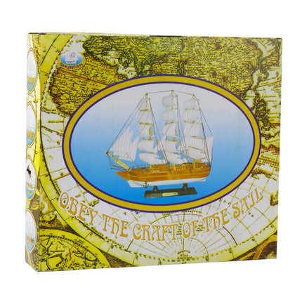 Dekoratyvinis kolekcinis trimastis burlaivis, juodas, 39x36cm